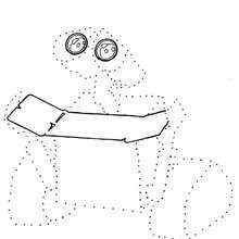 Dot to Dot picture with WALL-E  - Coloring page - MOVIE coloring pages - WALL.E coloring pages