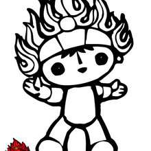 Huanhuan Beijin olympic mascot coloring page - Coloring page - SPORT coloring pages - OLYMPIC GAMES coloring pages - OLYMPICS MASCOTS coloring pages