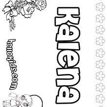 Kalena - Coloring page - NAME coloring pages - GIRLS NAME coloring pages - K names for girls coloring posters