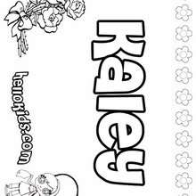 Kaley - Coloring page - NAME coloring pages - GIRLS NAME coloring pages - K names for girls coloring posters