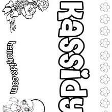 Kassidy - Coloring page - NAME coloring pages - GIRLS NAME coloring pages - K names for girls coloring posters
