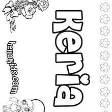 Keria - Coloring page - NAME coloring pages - GIRLS NAME coloring pages - K names for girls coloring posters