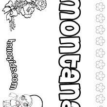 Montana - Coloring page - NAME coloring pages - GIRLS NAME coloring pages - M names for girls coloring posters