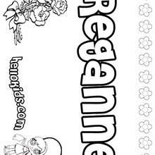 Reganne - Coloring page - NAME coloring pages - GIRLS NAME coloring pages - R names for girls coloring posters