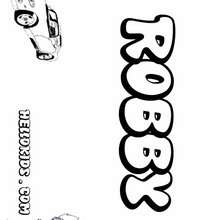 Robby - Coloring page - NAME coloring pages - BOYS NAME coloring pages - Boys names starting with R or S coloring posters