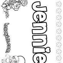 Jennie - Coloring page - NAME coloring pages - GIRLS NAME coloring pages - J names for girls coloring pages
