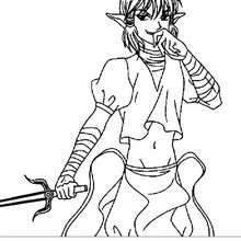 Kish, alien lackey coloring page - Coloring page - MANGA coloring pages - TOKYO MEW MEW coloring pages