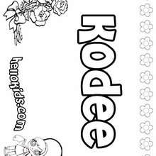 Kodee - Coloring page - NAME coloring pages - GIRLS NAME coloring pages - K names for girls coloring posters