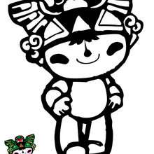 Nini  Beijin olympic mascot coloring page - Coloring page - SPORT coloring pages - OLYMPIC GAMES coloring pages - OLYMPICS MASCOTS coloring pages