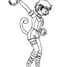 Pudding Fong coloring picture - Coloring page - MANGA coloring pages - TOKYO MEW MEW coloring pages