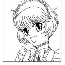 Pudding Fong portrait coloring page - Coloring page - MANGA coloring pages - TOKYO MEW MEW coloring pages