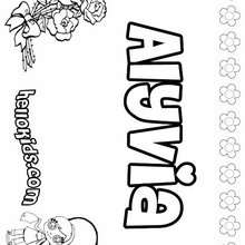 Alyvia - Coloring page - NAME coloring pages - GIRLS NAME coloring pages - A names for girls coloring sheets