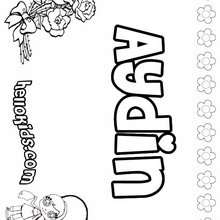 Aydin - Coloring page - NAME coloring pages - GIRLS NAME coloring pages - A names for girls coloring sheets