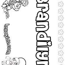 Brandilyn - Coloring page - NAME coloring pages - GIRLS NAME coloring pages - B names for girls coloring sheets