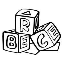 Building block coloring page - Coloring page - Coloring pages for PRESCHOOLERS