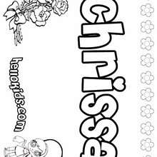 Chrissa - Coloring page - NAME coloring pages - GIRLS NAME coloring pages - C names for girls coloring sheets