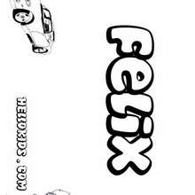 Felix - Coloring page - NAME coloring pages - BOYS NAME coloring pages - Boys names starting with E or F coloring pages