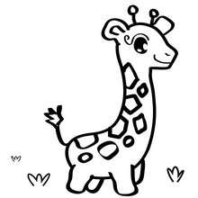 Giraffe toy coloring page