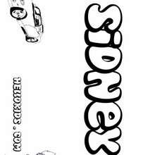 Sidney - Coloring page - NAME coloring pages - BOYS NAME coloring pages - Boys names starting with R or S coloring posters