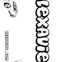 Alexavier - Coloring page - NAME coloring pages - BOYS NAME coloring pages - A names for BOYS coloring book