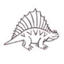 How to draw a Dimetrodon drawing lesson