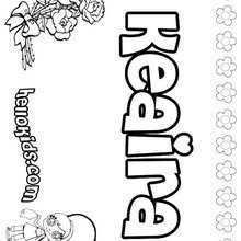 Keaira - Coloring page - NAME coloring pages - GIRLS NAME coloring pages - K names for girls coloring posters