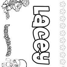 Lacey - Coloring page - NAME coloring pages - GIRLS NAME coloring pages - L girl names coloring posters