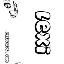 Lexi - Coloring page - NAME coloring pages - BOYS NAME coloring pages - I and J boys names coloring book