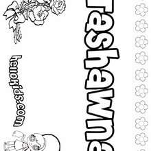 TaShawna - Coloring page - NAME coloring pages - GIRLS NAME coloring pages - T names for girls coloring and printing posters