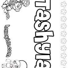 TaShyla - Coloring page - NAME coloring pages - GIRLS NAME coloring pages - T names for girls coloring and printing posters