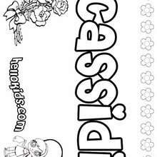 Cassidi - Coloring page - NAME coloring pages - GIRLS NAME coloring pages - C names for girls coloring sheets