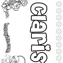 Claris - Coloring page - NAME coloring pages - GIRLS NAME coloring pages - C names for girls coloring sheets