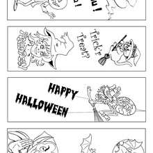 Halloween bookmark coloring page - Kids Craft - BOOKMARKS for school books - HALLOWEEN Bookmarks