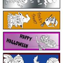 Cut out your Halloween bookmark