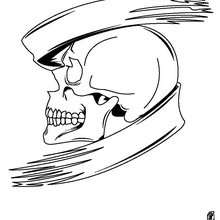 Halloween skull coloring page