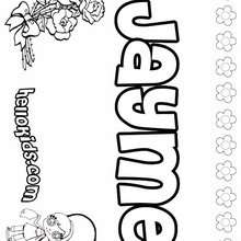 Jayme - Coloring page - NAME coloring pages - GIRLS NAME coloring pages - J names for girls coloring pages