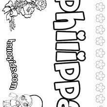 Philippa - Coloring page - NAME coloring pages - GIRLS NAME coloring pages - O, P, Q names fo girls posters