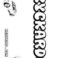 Ryckardo - Coloring page - NAME coloring pages - BOYS NAME coloring pages - Boys names starting with R or S coloring posters