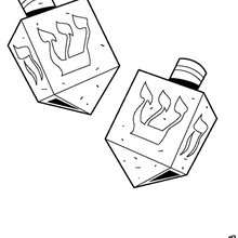 Dreidel coloring page - Coloring page - HOLIDAY coloring pages - HANUKKAH coloring pages