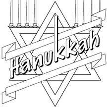 Hanukkah symbols coloring page - Coloring page - HOLIDAY coloring pages - HANUKKAH coloring pages