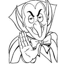 Say hello to Dracula ! - Coloring page - HOLIDAY coloring pages - HALLOWEEN coloring pages - DRACULA coloring pages