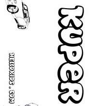 Kuper - Coloring page - NAME coloring pages - BOYS NAME coloring pages - Boys names starting with K or L coloring posters