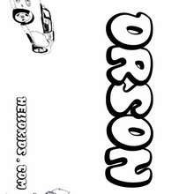 Orson - Coloring page - NAME coloring pages - BOYS NAME coloring pages - O, P, Q names for BOYS posters to color in