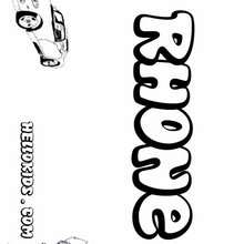 Rhone - Coloring page - NAME coloring pages - BOYS NAME coloring pages - Boys names starting with R or S coloring posters