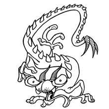 Dragon Monster coloring page - Coloring page - HOLIDAY coloring pages - HALLOWEEN coloring pages - HALLOWEEN MONSTER coloring pages