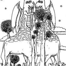 Giraffe monster coloring page - Coloring page - HOLIDAY coloring pages - HALLOWEEN coloring pages - HALLOWEEN MONSTER coloring pages