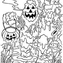 Halloween mud monster coloring page - Coloring page - HOLIDAY coloring pages - HALLOWEEN coloring pages - HALLOWEEN MONSTER coloring pages