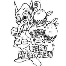 Halloween Sprite coloring page - Coloring page - HOLIDAY coloring pages - HALLOWEEN coloring pages - HALLOWEEN MONSTER coloring pages