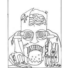 Scary Frankenstein coloring page
