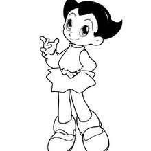 Astro Girl coloring page - Coloring page - CHARACTERS coloring pages - TV SERIES CHARACTERS coloring pages - ASTRO BOY coloring pages - ASTRO GIRL coloring pages